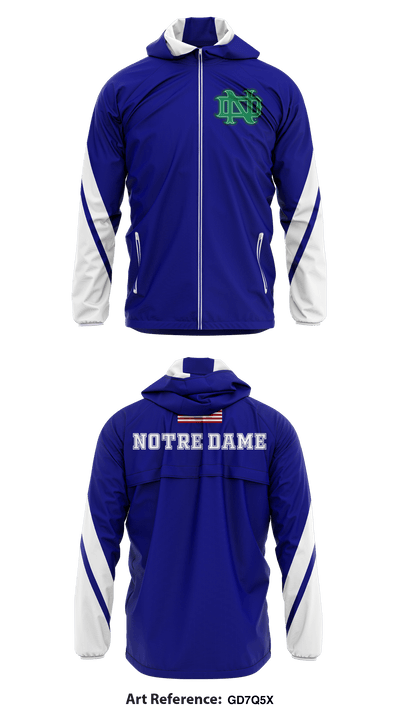 Notre Dame High School 85058663 Windbreaker - 2