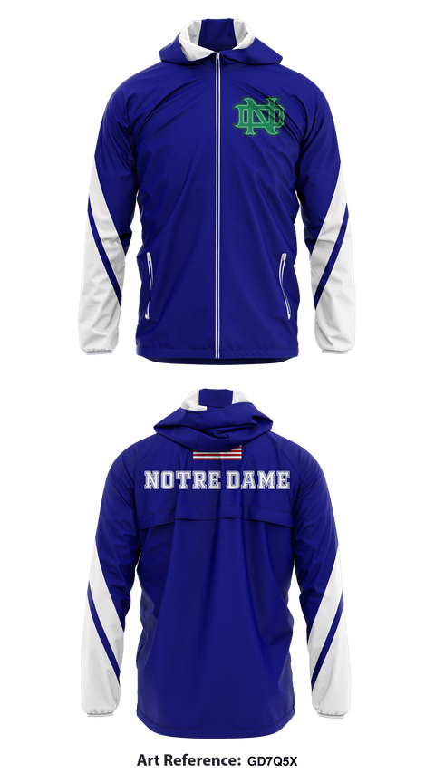 Notre Dame High School 85058663 Windbreaker - 2
