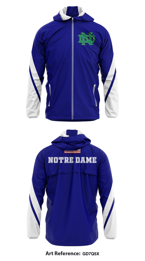 Notre Dame High School 85058663 Windbreaker - 2