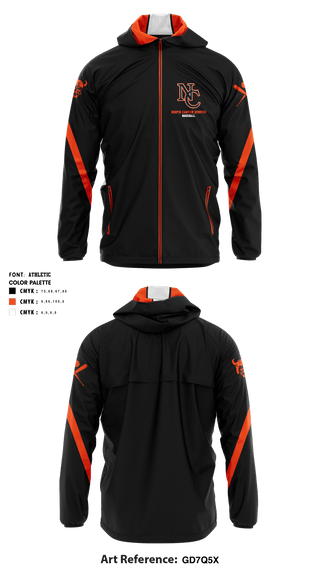 North canton Hoover Vikings baseball 77649881 Windbreaker - 4