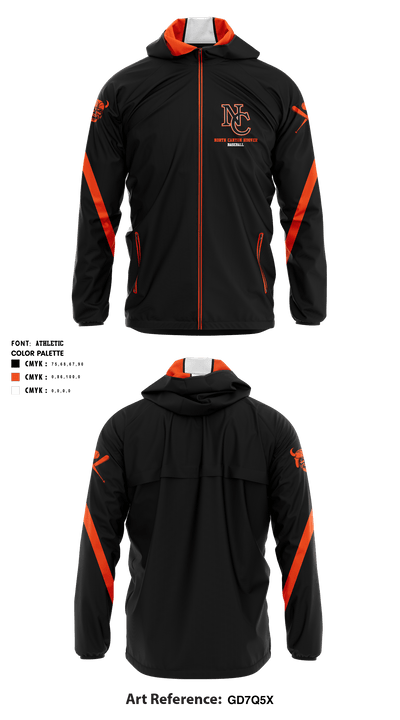North canton Hoover Vikings baseball 77649881 Windbreaker - 4