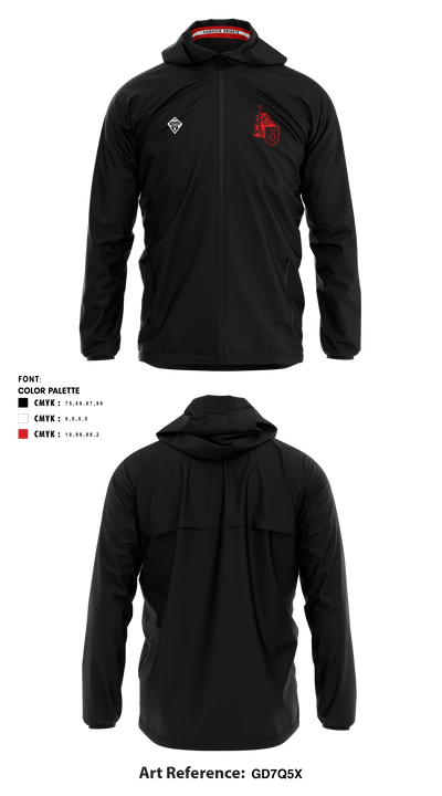 FHS Cross Country 22305288 Full Zip Hooded Windbreaker - 2
