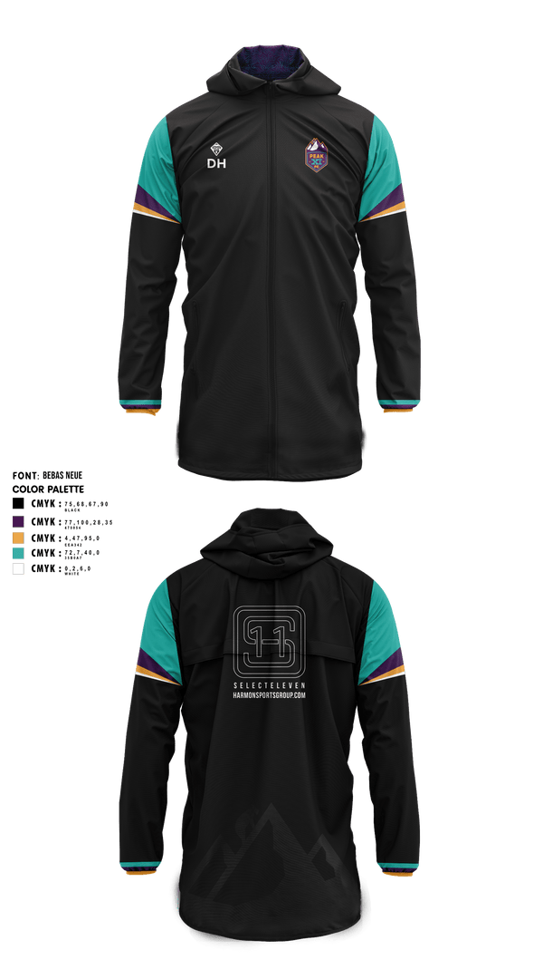 Peak 11 86913659 Extended Waterproof Fleece Soccer Jacket - 1
