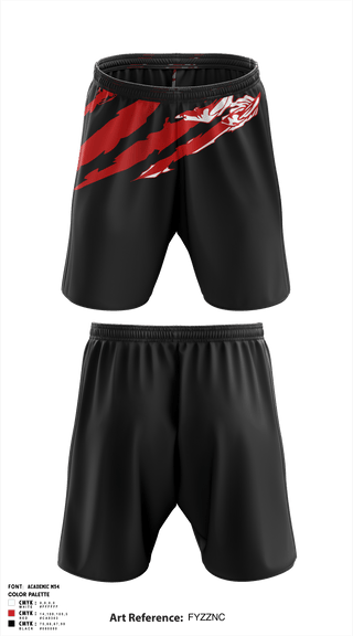 North Central Panthers Volleyball 84585356 Men's Volleyball Shorts - 2