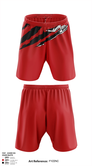 North Central Panthers Volleyball 84585356 Men's Volleyball Shorts - 3