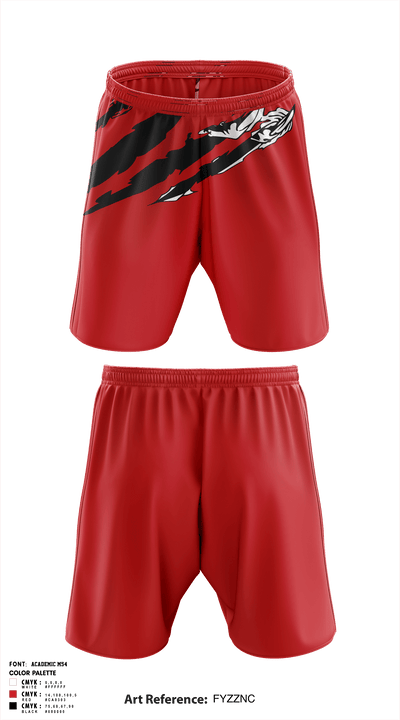 North Central Panthers Volleyball 84585356 Men's Volleyball Shorts - 3