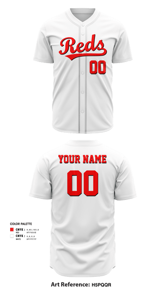 Chesapeake Reds 39590846 Full Button Baseball Jersey - 4