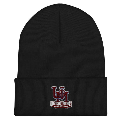 Union Mine High School Wrestling 75613131 Cuffed Beanie - 1