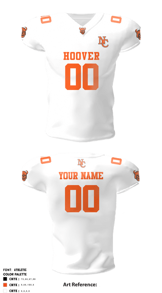 North Canton Hoover Football 75864683 Practice Football Jersey - 1