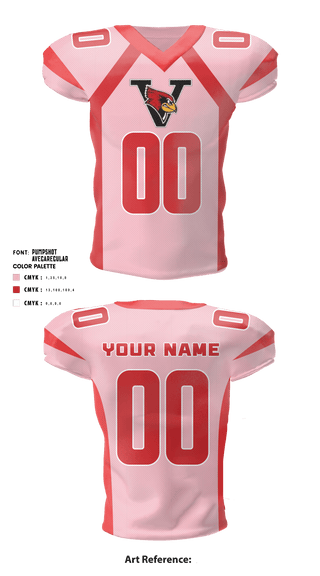 Copy of Verdigris Youth Football and Cheer 25693594 Football Jersey - 3