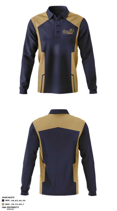 Cockeysville Eagles Football 91755651 Long Sleeve Performance Polo - 1