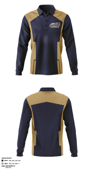 Cockeysville Eagles Football 21647484 Long Sleeve Performance Polo - 2