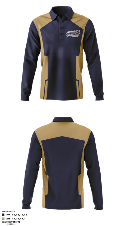 Cockeysville Eagles Football 21647484 Long Sleeve Performance Polo - 2