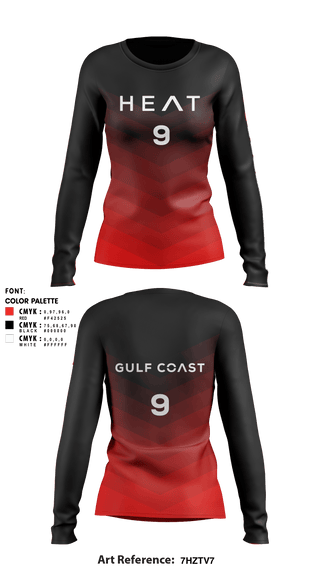 Gulf Coast Heat Volleyball 64929475 Women's Long Sleeve Shirt - 7