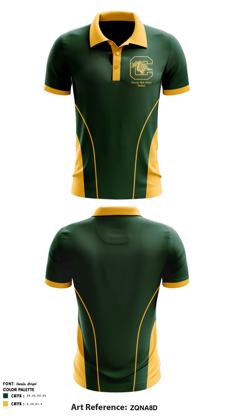 Conway High School Football 2543740 Short Sleeve Performance Polo - 1