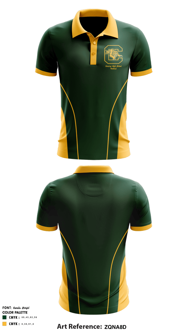 Conway High School Football 2543740 Short Sleeve Performance Polo - 1