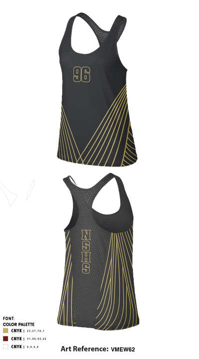 Ninety Six high school track and field 9377994 Racer Tank - 9