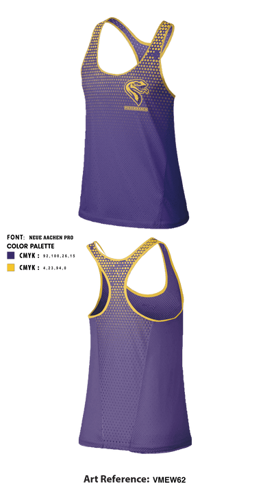 Pieper Ranch Middle School Cross Country 15022803 Racer Tank Top - 1