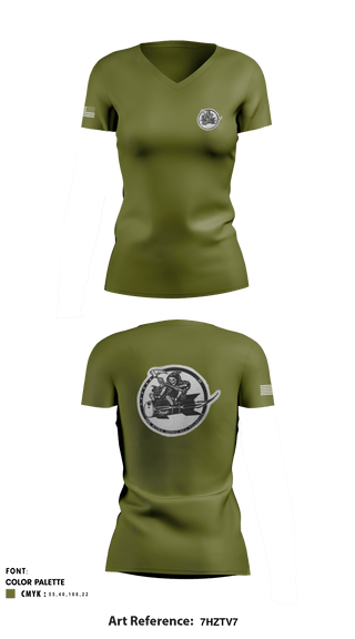 Women's Short Sleeve Vneck Shirt, , Army, Teamtime, Team time, sublimation, custom sports apparel, team uniforms, spirit wear, spiritwear, sports uniforms, custom shirts, team store, custom team store, fundraiser sports, apparel fundraiser