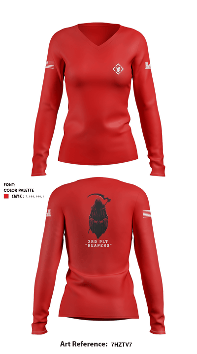 642nd Engineer Support Company 95564760 Women's Long Sleeve V-neck Shirt - 1