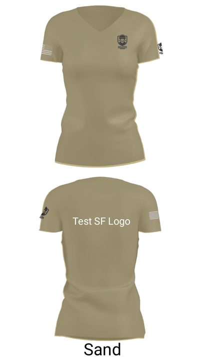 Test SF Logo 27063668 Women's Short Sleeve V-neck Shirt - 6