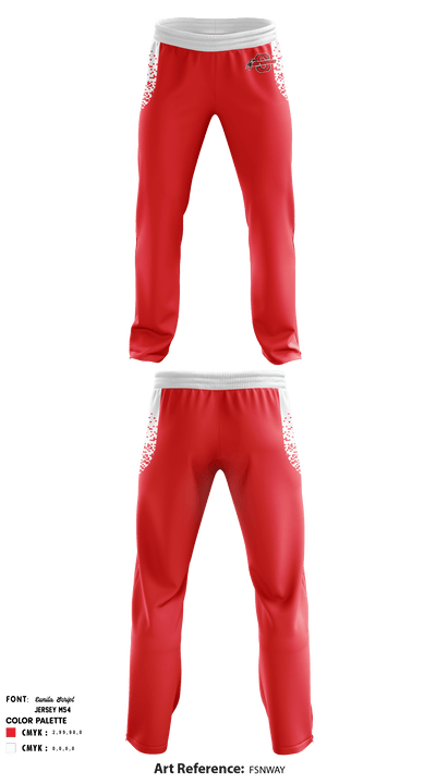 Souderton Braves Youth Football Association 55667427 Softball Pants - 1