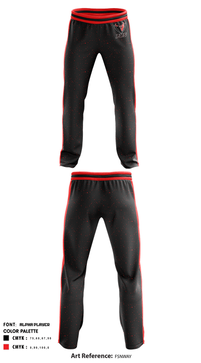 Pomona High School Cross Country 72810301 Sweatpants - 1