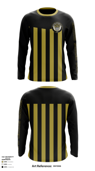 Edmond Soccer Club 55588782 Long Sleeve Performance Shirt - 1