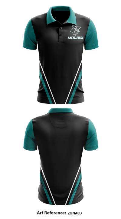 Malibu High School 94594289 Short Sleeve Performance Polo - 1