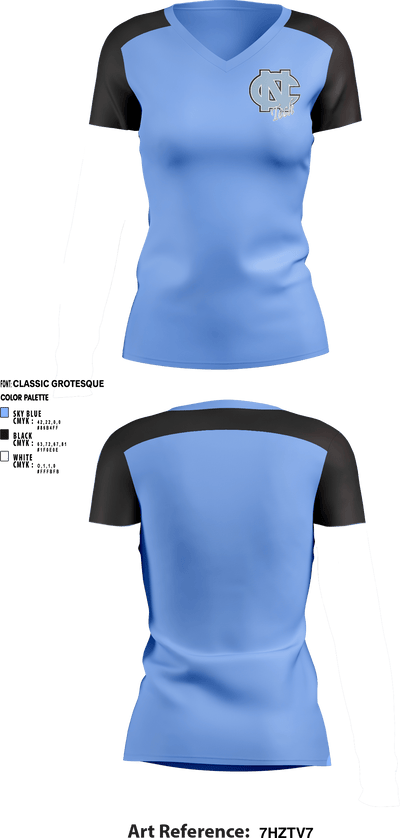Sharks 26226152 Women's Short Sleeve V-neck Shirt - 1