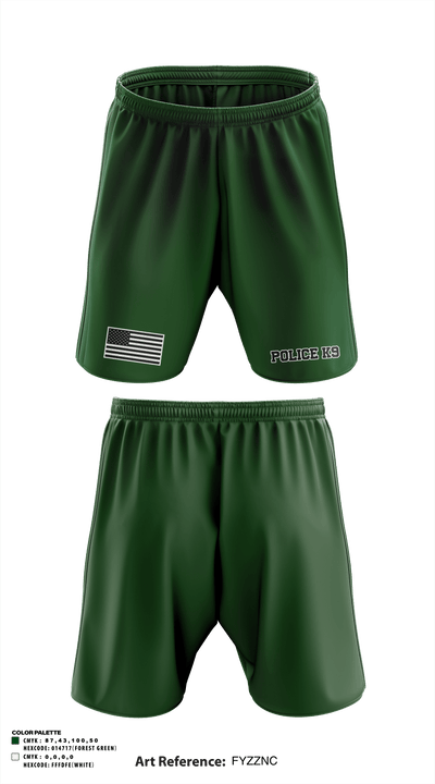 Police K9 35090090 Athletic Shorts With Pockets - 1