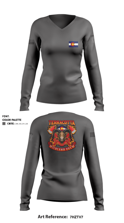 GRIZZLY MOUNTAIN INTER-AGENCY 79848198 Women's Long Sleeve V-neck Shirt - 2