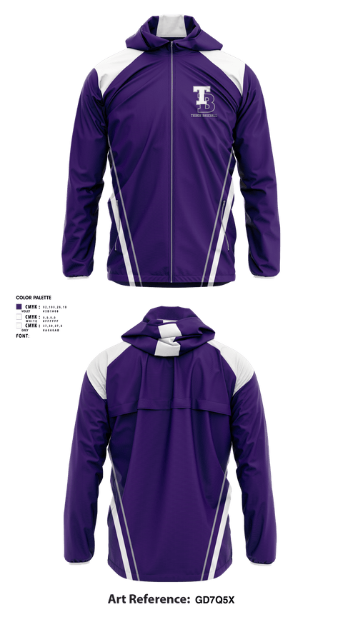 Windbreaker, Triboh Baseball, Baseball, Teamtime, Team time, sublimation, custom sports apparel, team uniforms, spirit wear, spiritwear, sports uniforms, custom shirts, team store, custom team store, fundraiser sports, apparel fundraiser