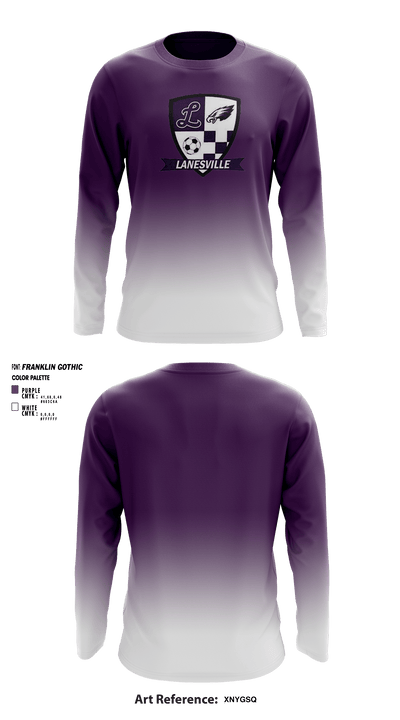 Lanesville Eagles Soccer 43471423 Long Sleeve Performance Shirt - 2