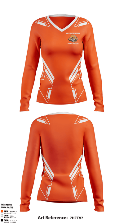 Santa Ynez Valley Union High School Soccer 94694258 Women's Long Sleeve V-neck Shirt - 1