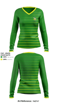 Richardson North Junior High School Track 50975677 Women's Long Sleeve V-neck Shirt - 1