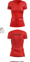 War Dogs 65326568 Women's Short Sleeve V-neck Shirt - 1