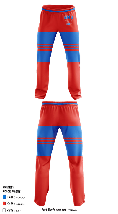 Southern Methodist University Golf 60472780 Sweatpants - 1