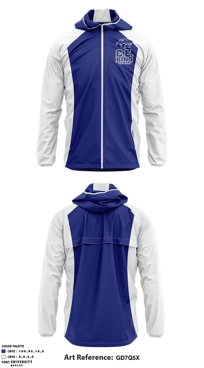 C E King High School Cheer 73392903 Windbreaker - 1