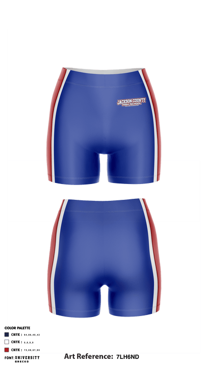 Jackson County High School Women's Volleyball 46143681 Compression Shorts - 3
