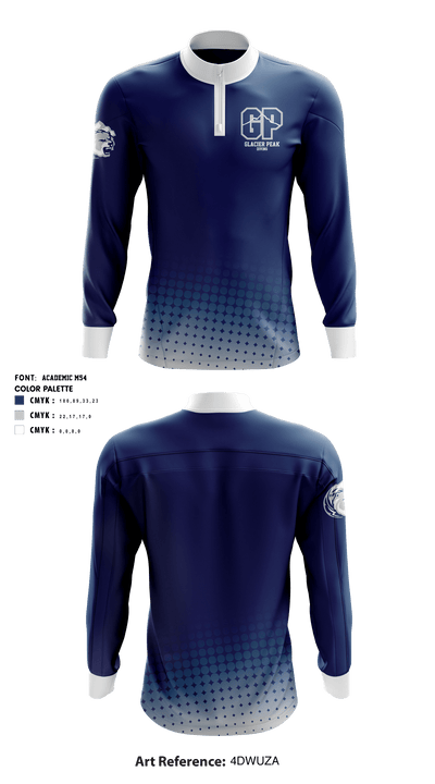 Glacier Peak High School Diving 28554471 Quarter Zip Jacket - 1