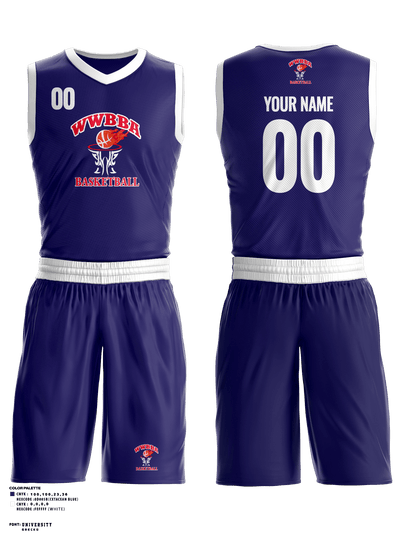 Warrington Warwick Boys Basketball Association 30349443 Basketball Uniform - 1