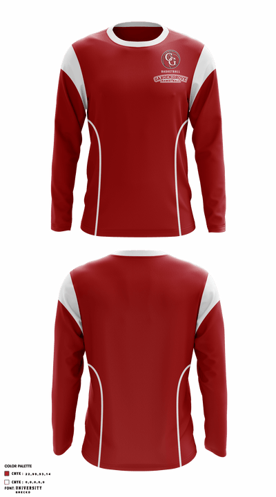 Garden Grove High School Basketball 41100389 Long Sleeve Performance Shirt - 1