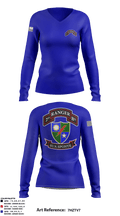 2nd Ranger Battalion 70049329 Women's Long Sleeve V-neck Shirt - 3