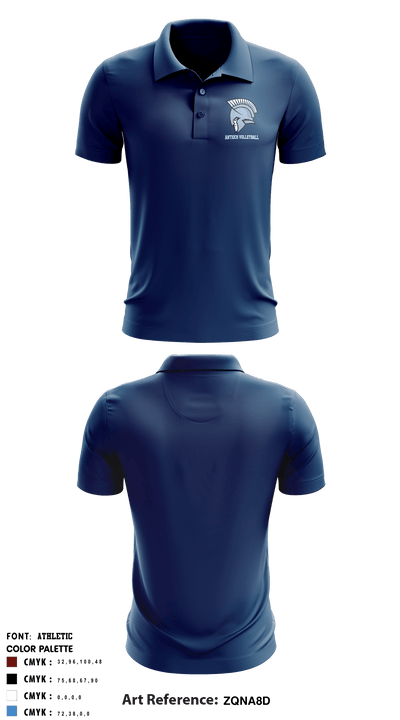 Antioch Middle School Volleyball 9817929 Short Sleeve Performance Polo - 6
