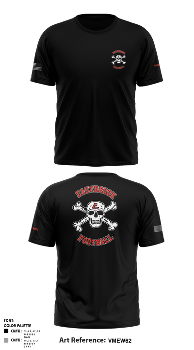 Eastbrook Football 7240333 Short Sleeve Performance Shirt - 3