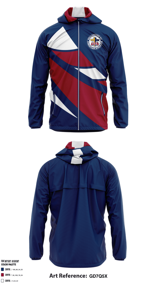 Windbreaker, Fellowship of Christian Athletes, Football, Teamtime, Team time, sublimation, custom sports apparel, team uniforms, spirit wear, spiritwear, sports uniforms, custom shirts, team store, custom team store, fundraiser sports, apparel fundraiser