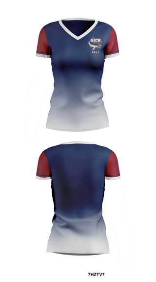 Women's Short Sleeve Vneck Shirt, USCB Golf, Golf, Teamtime, Team time, sublimation, custom sports apparel, team uniforms, spirit wear, spiritwear, sports uniforms, custom shirts, team store, custom team store, fundraiser sports, apparel fundraiser