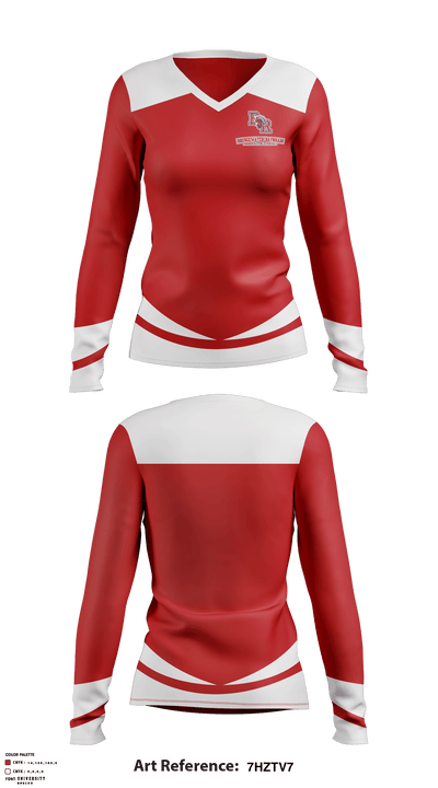 Bridgewater-Raynham Regional High School Hockey 84238221 Women's Long Sleeve V-neck Shirt - 2