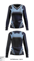 Police-Sandhills Football 67415575 Women's Long Sleeve V-neck Shirt - 2